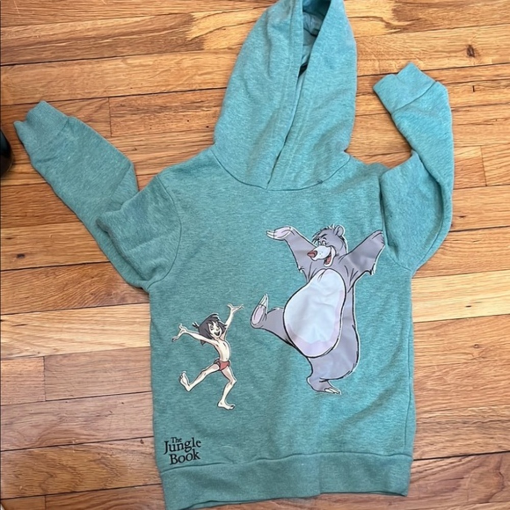 Green Disney H&M Jungle Book Graphic Hoodie 4/6Y